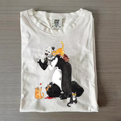 Vintage Scary Clown and Cats Shirt/Sweatshirt-Magmoo