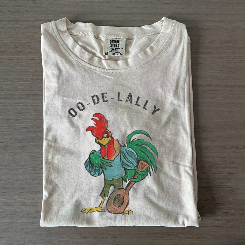 Retro Oo-de-lally Singing Rooster T-Shirt-Magmoo