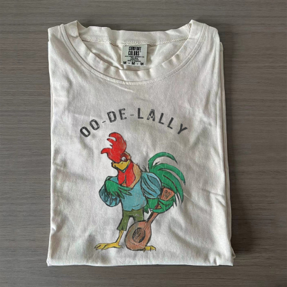 Retro Oo-de-lally Singing Rooster T-Shirt-Magmoo