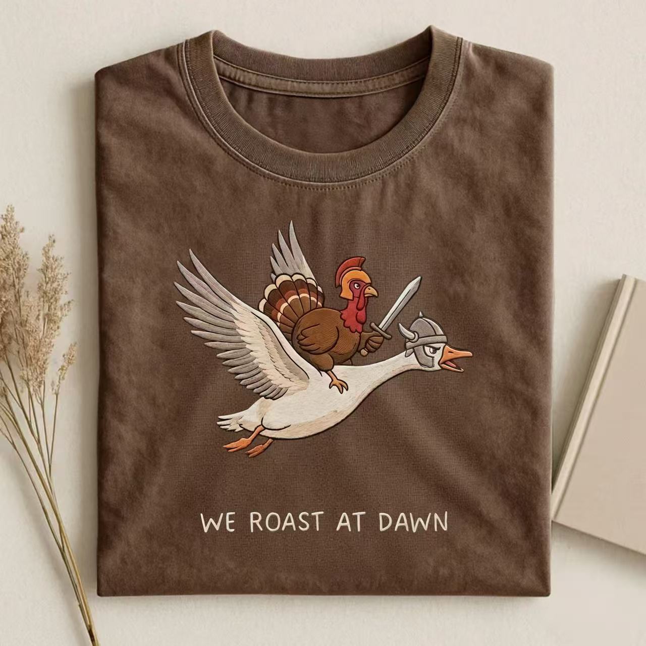 Viking Turkey Goose Thanksgiving T‑Shirt