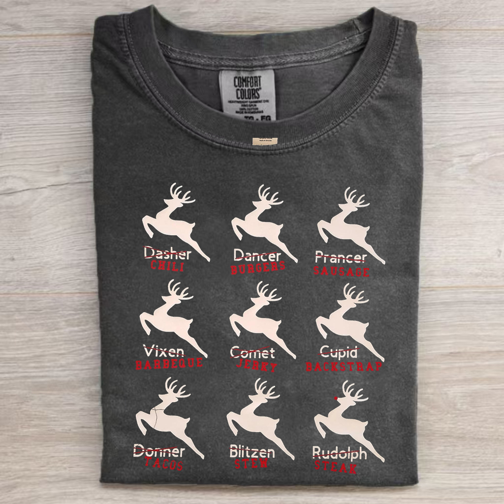 Funny Hunting Santa's Reindeer T-shirt