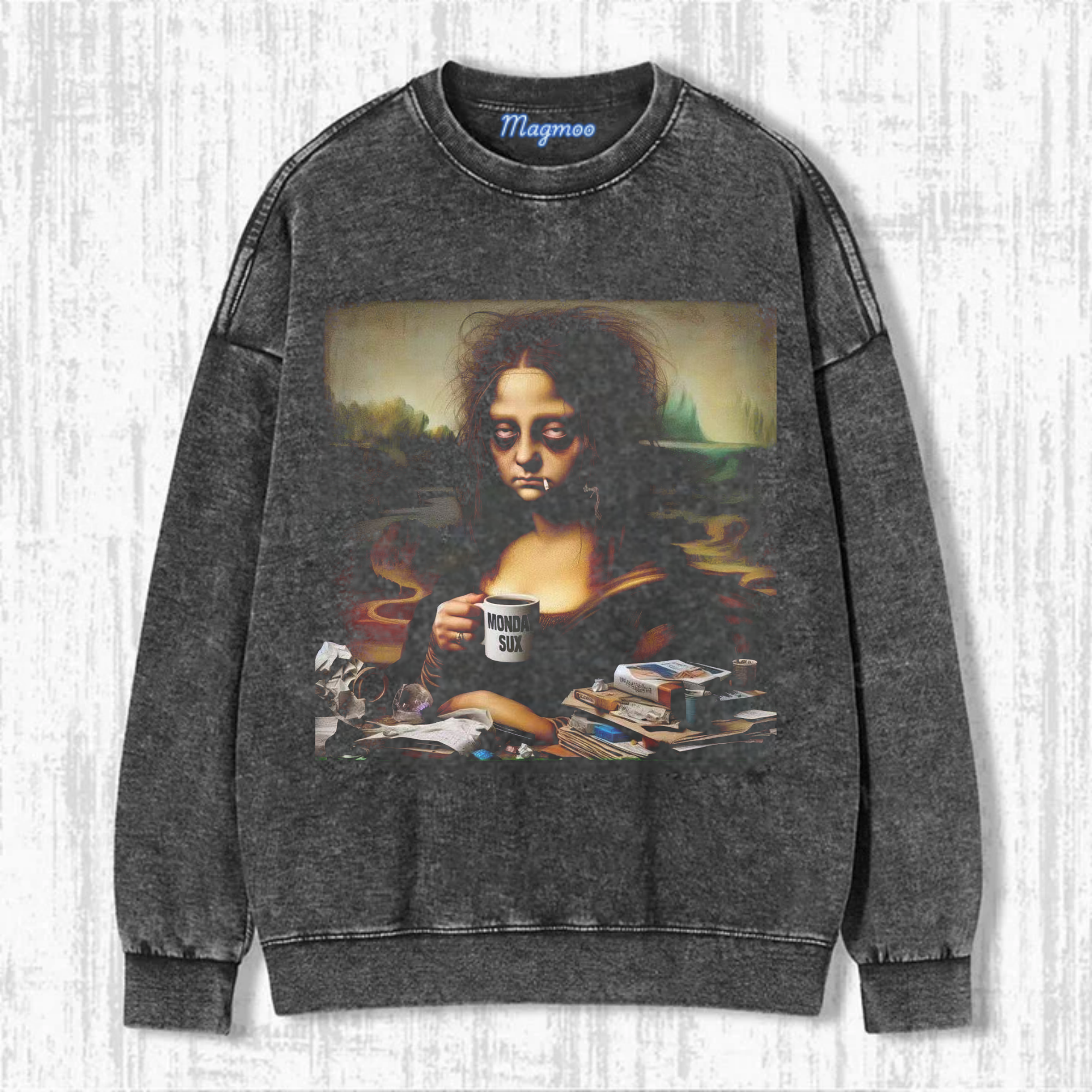 Magmoo Monday Sux Mona Lisa T-shirt