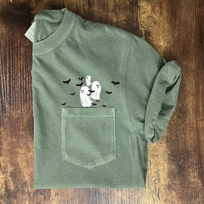 Flying Ghosts and Bats T-shirt-Magmoo
