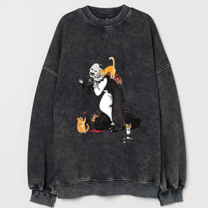 Vintage Scary Clown and Cats Shirt/Sweatshirt-Magmoo