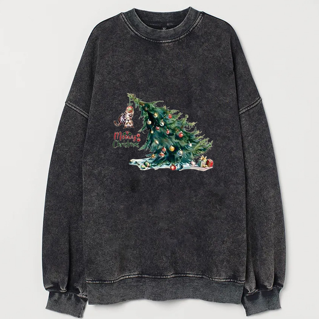 Cat In Christmas Tree Shirt/Sweatshirt-Magmoo