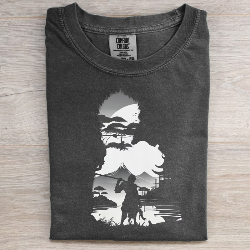 Retro Wukong Game Graphic T-Shirt-Magmoo