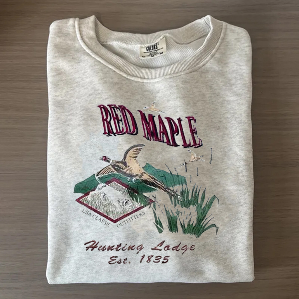 Vintage 1835s Bird Flying Marshland Shirt/Sweatshirt-Magmoo