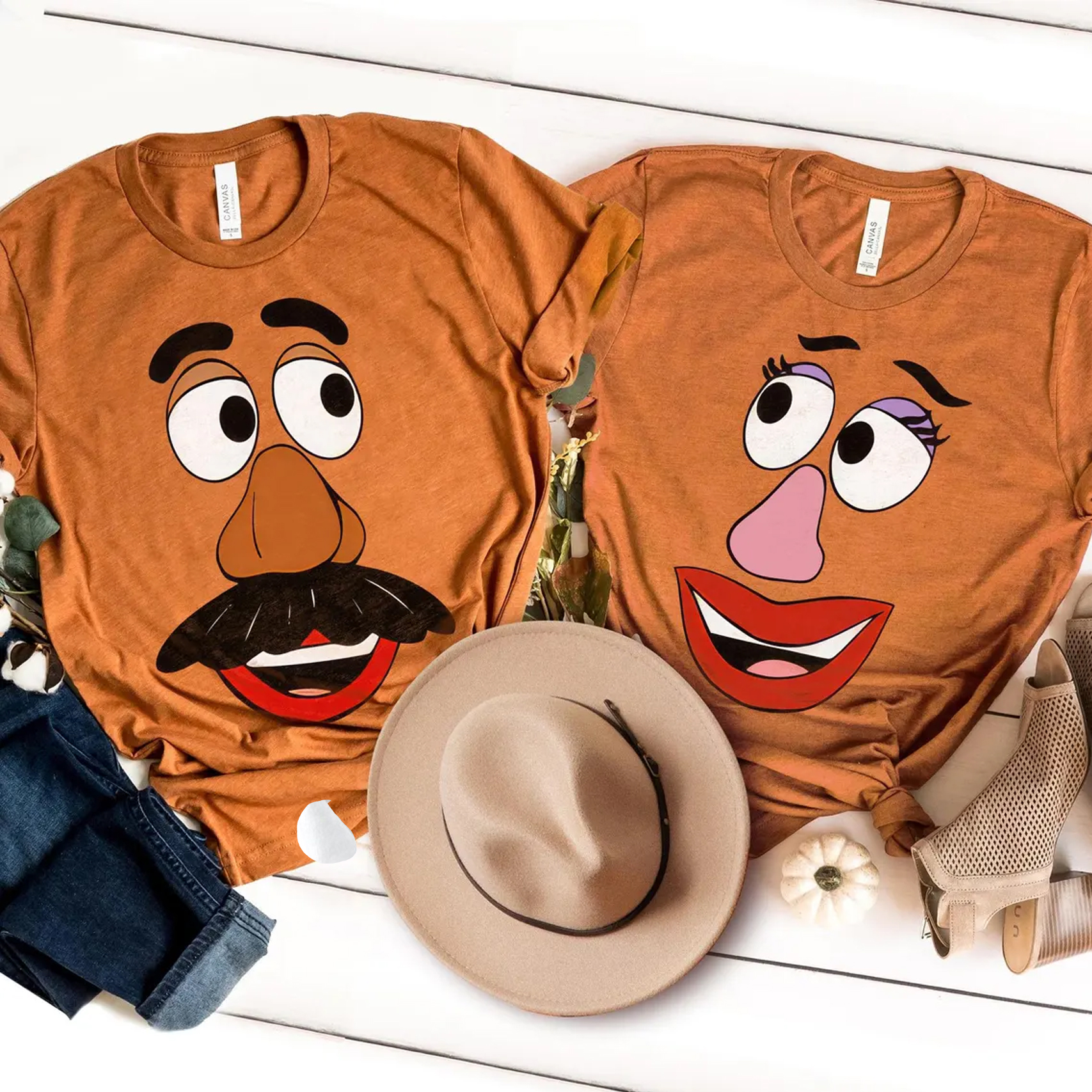 Mr Potato and Ms Potato Head T-Shirt-Magmoo