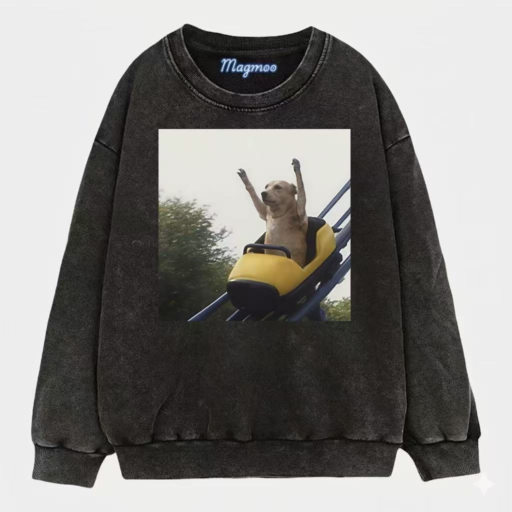 Funny Roller Coaster Dog T-shirt