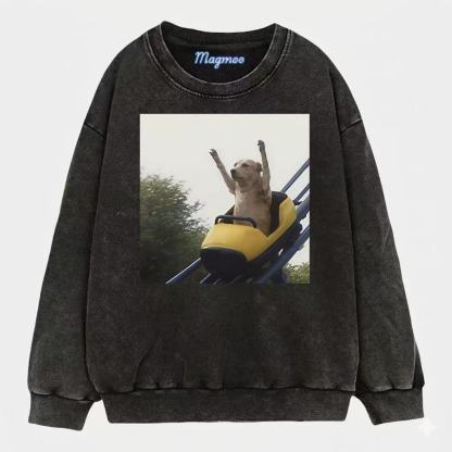 Funny Roller Coaster Dog T-shirt