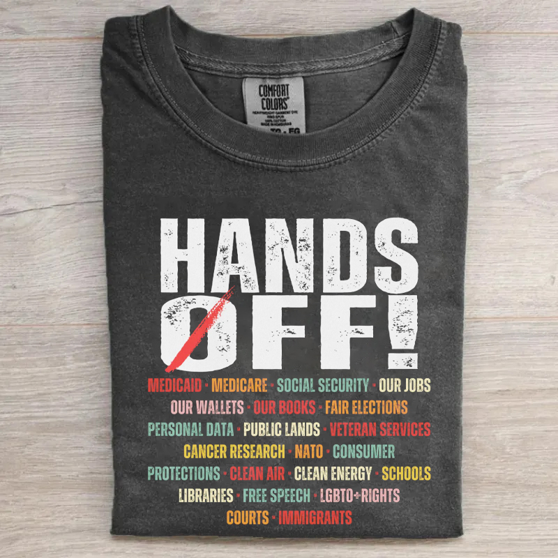 Hands Off Protest T-shirt-Magmoo