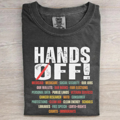 Hands Off Protest T-shirt-Magmoo