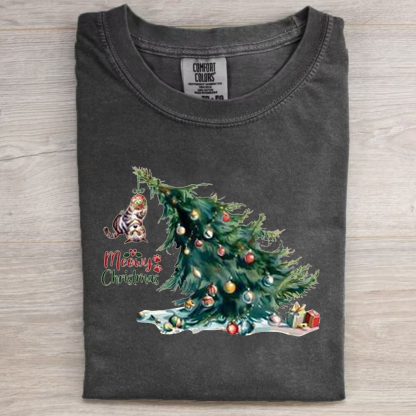 Cat In Christmas Tree Shirt/Sweatshirt-Magmoo