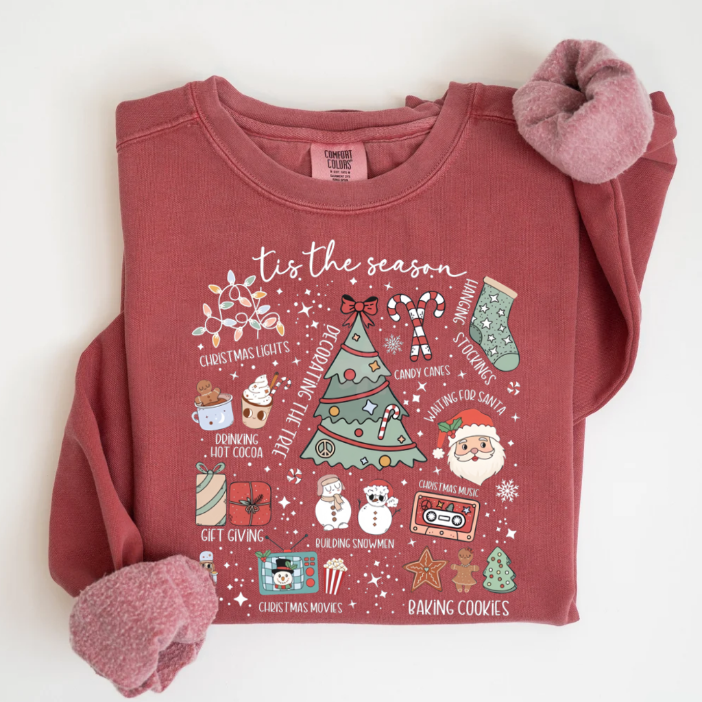Retro Tis The Season Christmas T-shirt/Sweatshirt