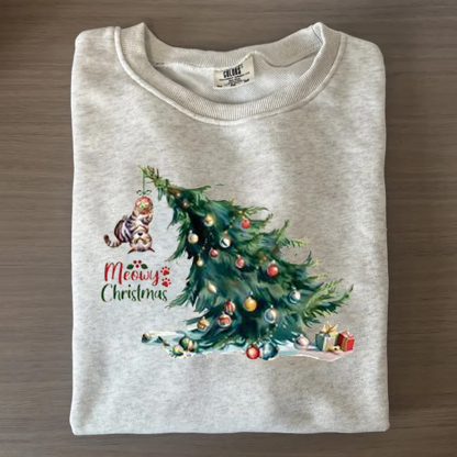 Cat In Christmas Tree Shirt/Sweatshirt-Magmoo