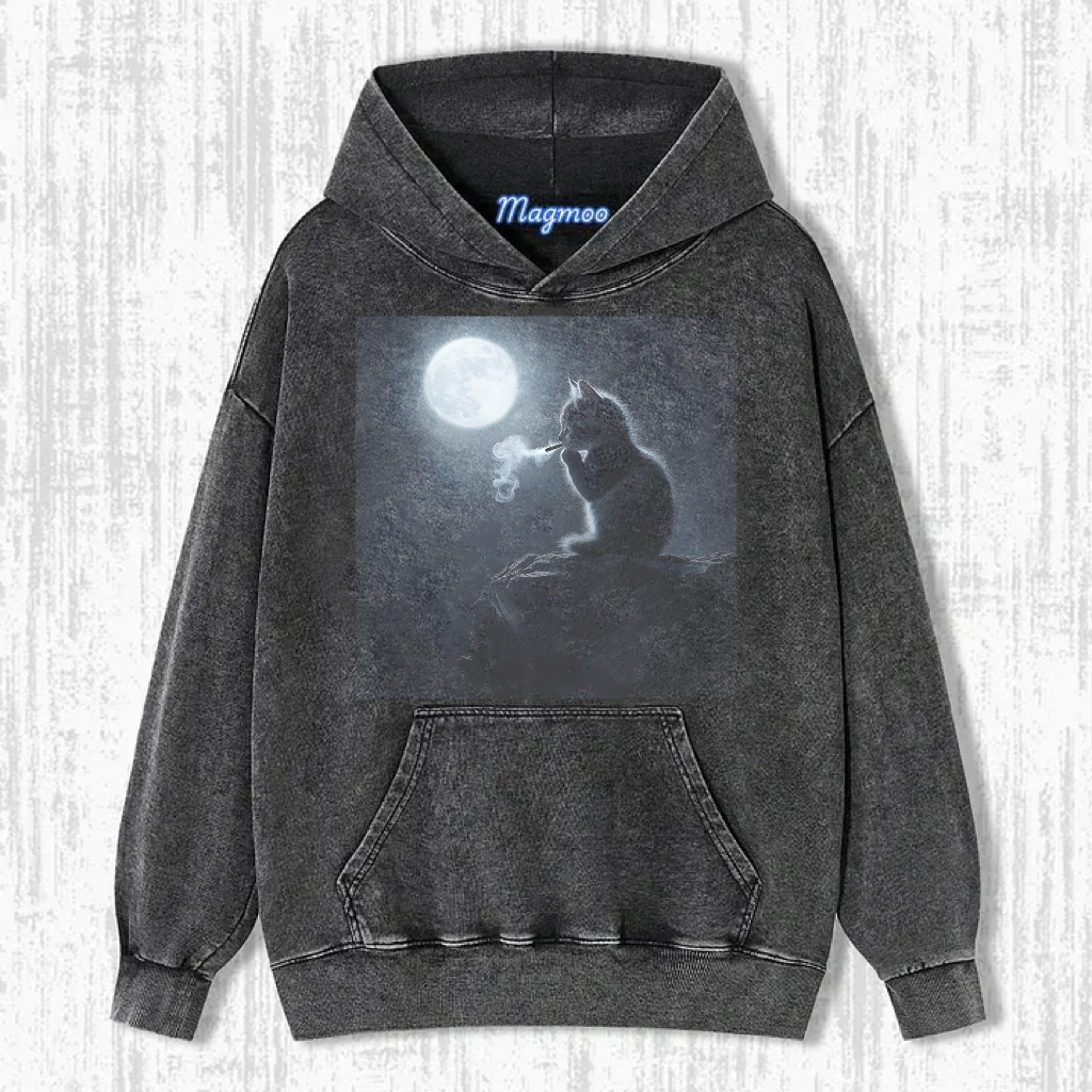 Funny Smoking Cat Meme Shirt-Magmoo