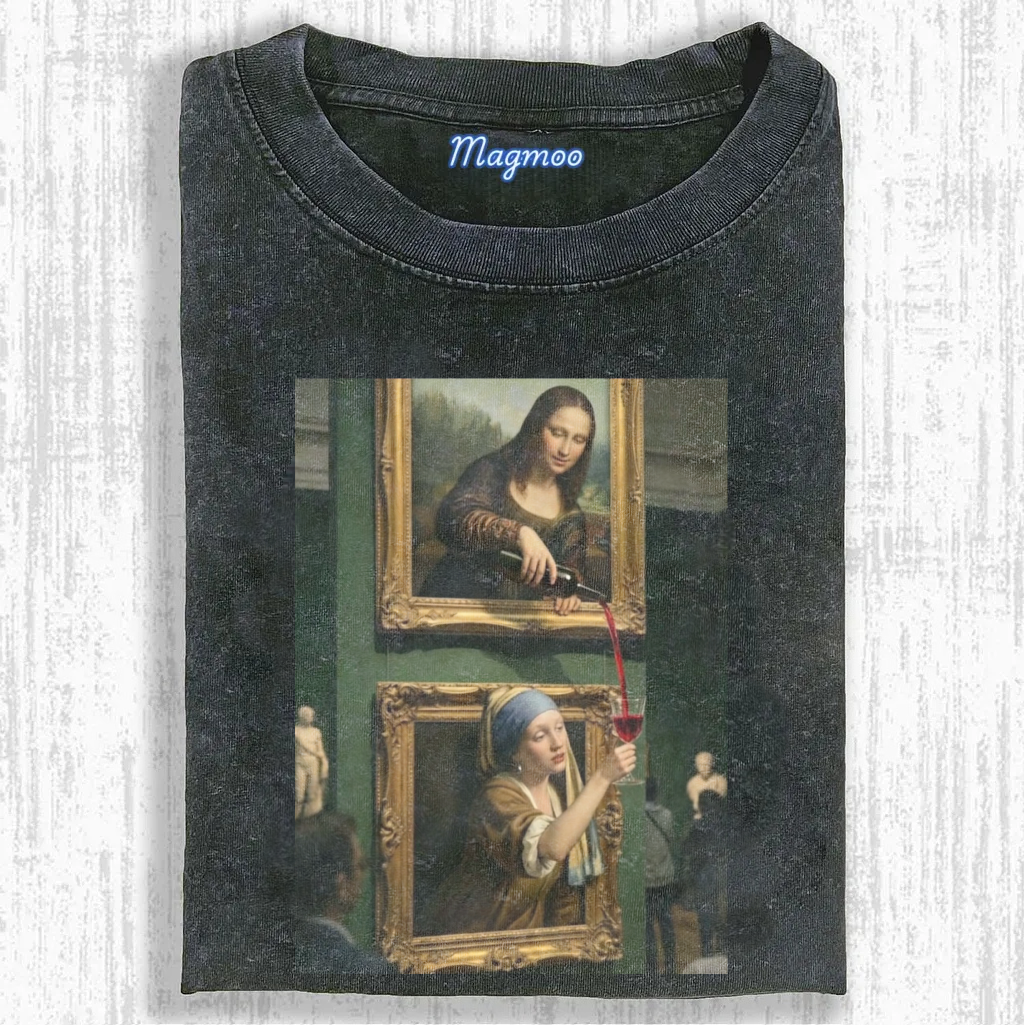 Magmoo Mona & The Wine Pearl Girl Washed T-shirt