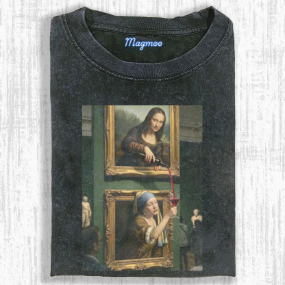 Magmoo Mona & The Wine Pearl Girl Washed T-shirt