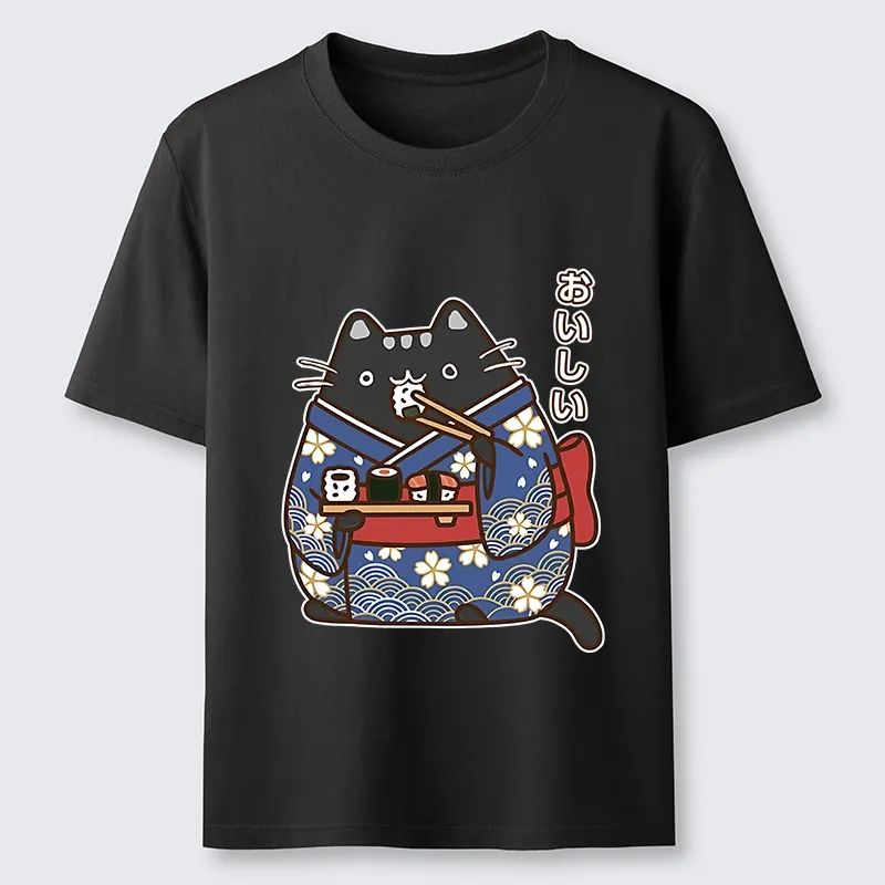 Magmoo Geisha Cat Sushi Classic T-Shirt-Magmoo