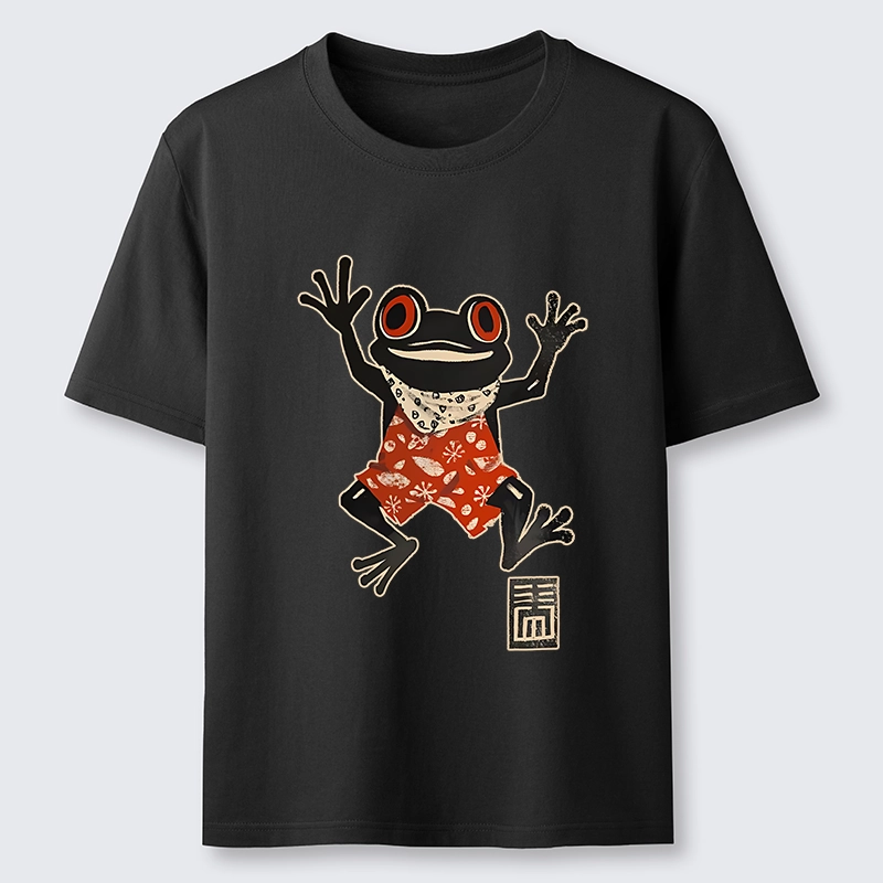 Magmoo Japanese Happy Frog Ukiyoe Classic T-Shirt-Magmoo