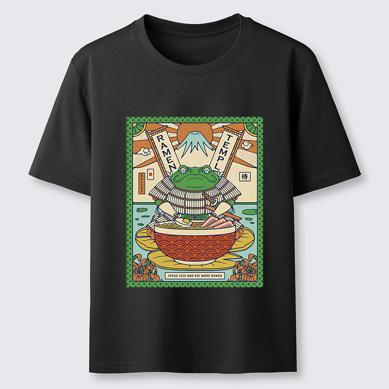 Magmoo Frog Samurai Eating Ramen Classic T-Shirt-Magmoo