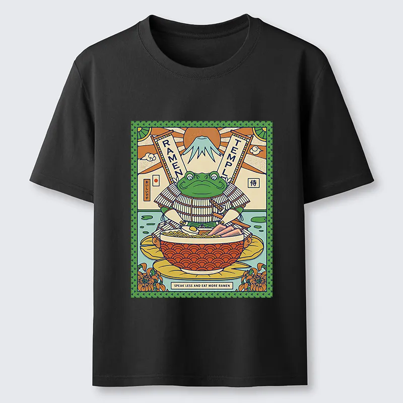 Magmoo Frog Samurai Eating Ramen Classic T-Shirt-Magmoo