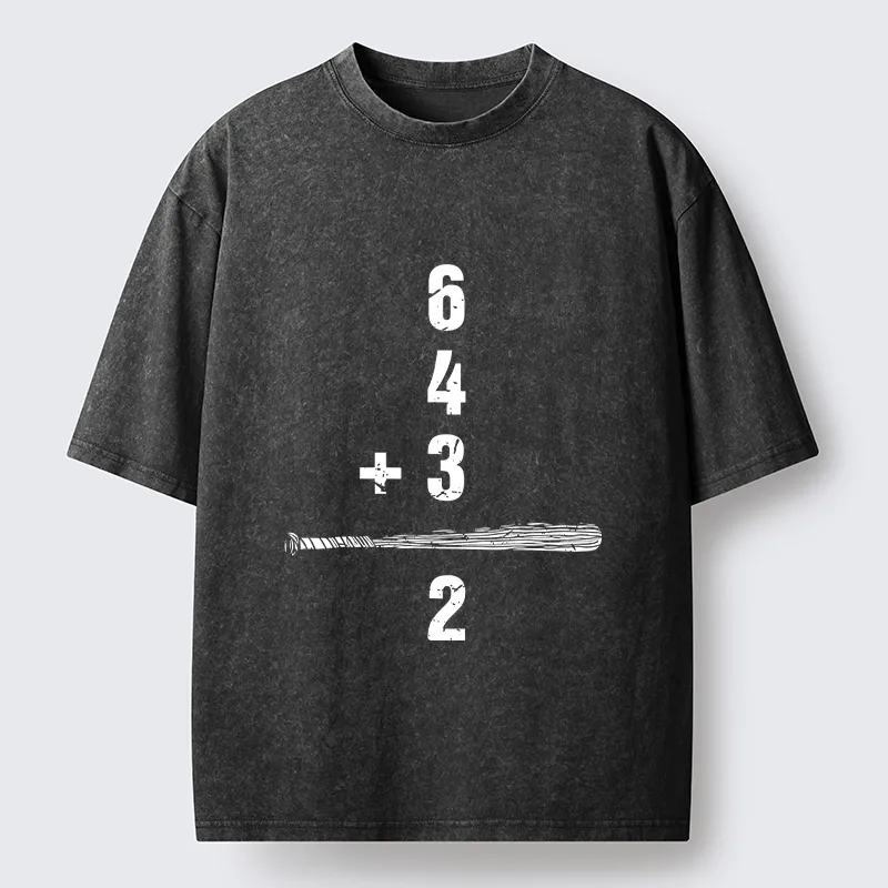 Magmoo Baseball Double Kill Washed T-Shirt-Magmoo