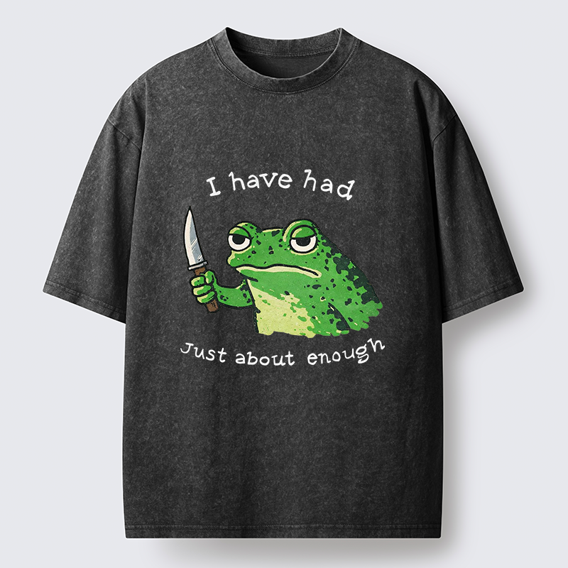 Magmoo Impatient Frog Washed T-Shirt-Magmoo