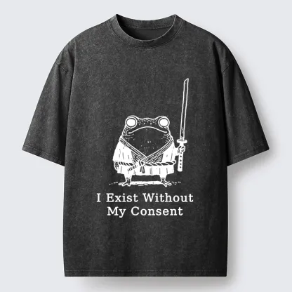 Magmoo Frog That Rebel Washed T-Shirt-Magmoo