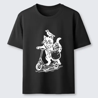 Magmoo Cat Skateboarding Japan Classic T-Shirt-Magmoo