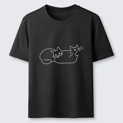 Magmoo Cat Bites Cat Classic T-Shirt-Magmoo
