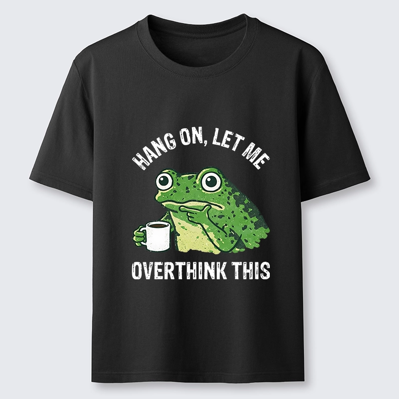 Magmoo Overthinking Frog With Coffee Classic T-Shirt
