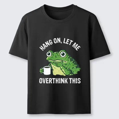 Magmoo Overthinking Frog With Coffee Classic T-Shirt