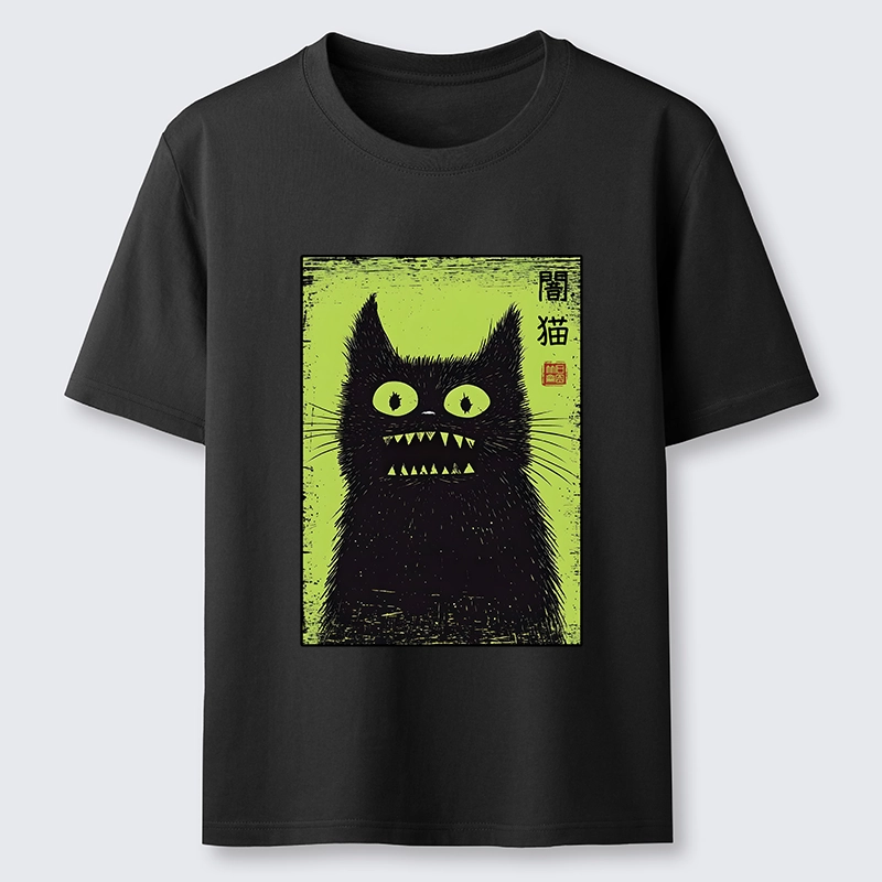 Magmoo Spooky Black Cat Japanese Classic T-Shirt