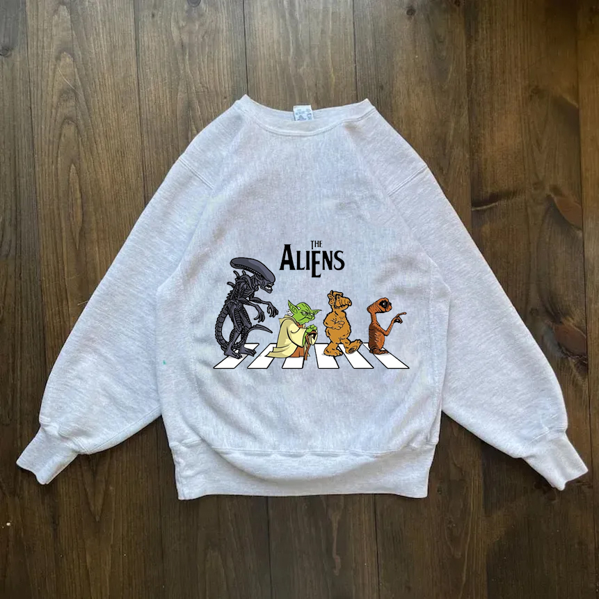 Funny Alien Crossing The Road T-shirt