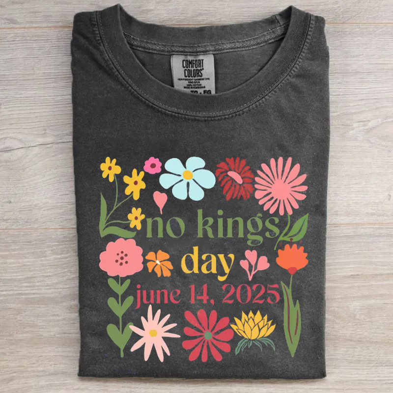 Floral No Kings T-shirt-Magmoo