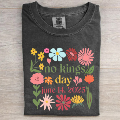 Floral No Kings T-shirt-Magmoo