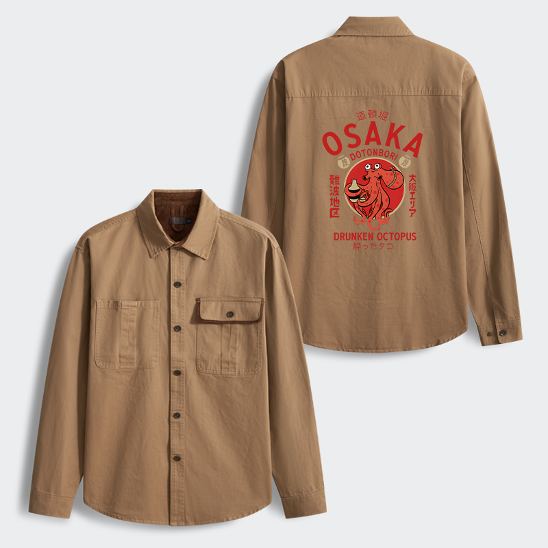 Magmoo Drunken Octopus Japan Men's Corduroy Work Jacket