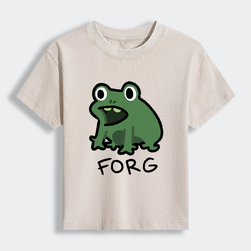 Magmoo Funny Forg Japan Women's Washed T-shirt