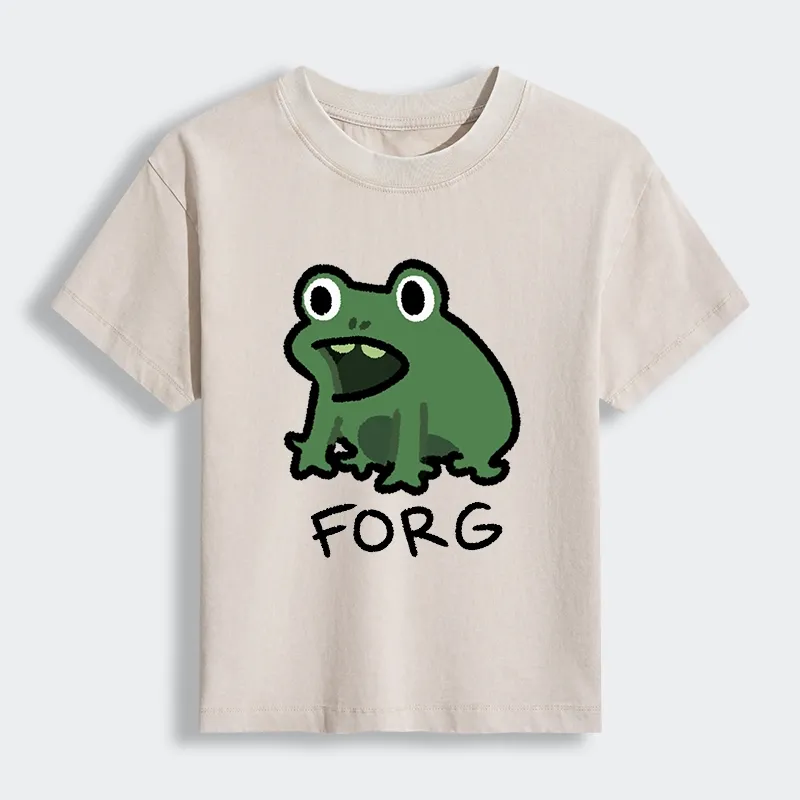 Magmoo Funny Forg Japan Women's Washed T-shirt