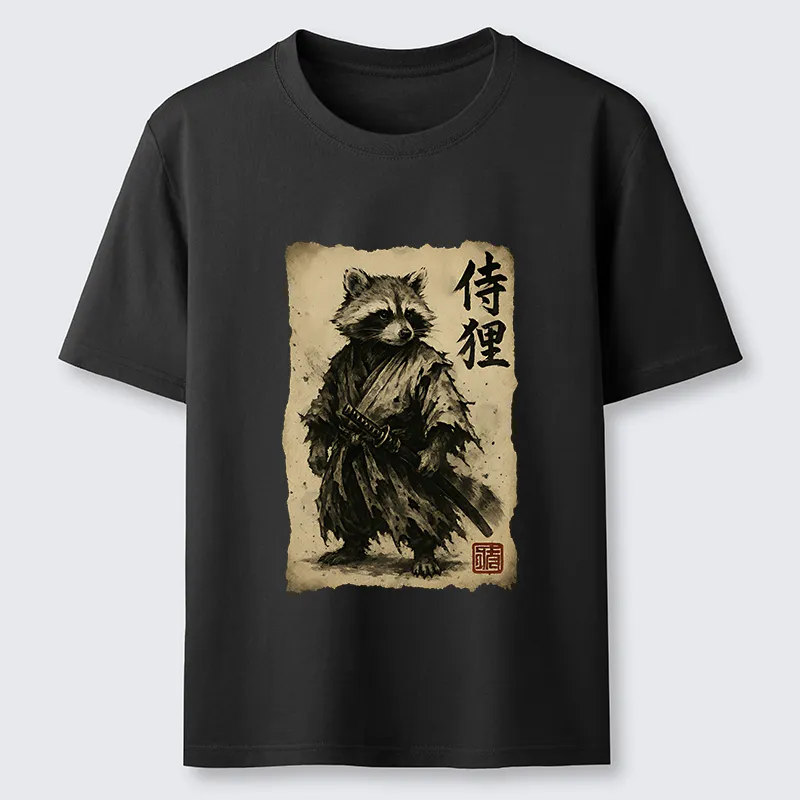Magmoo Retro Raccoon Samurai Classic T-Shirt