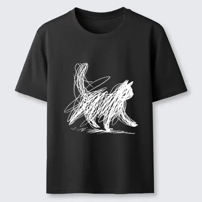 Magmoo Minimalist Cat Art Classic T-Shirt