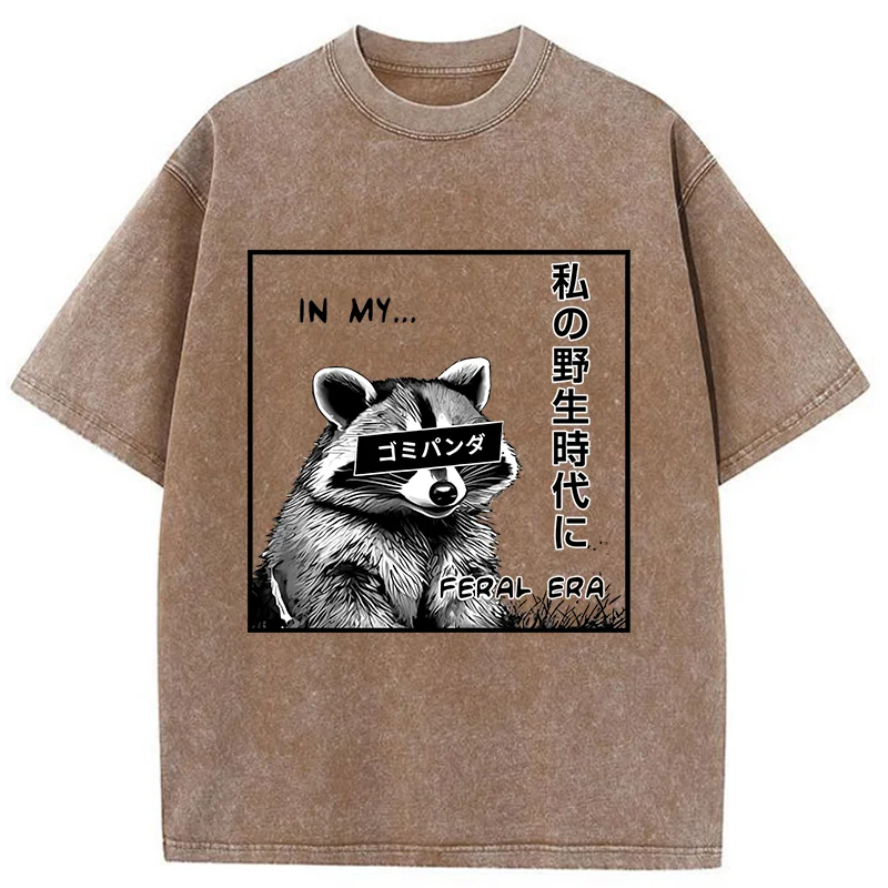 Magmoo Japanese Wild Raccoon Washed T-Shirt
