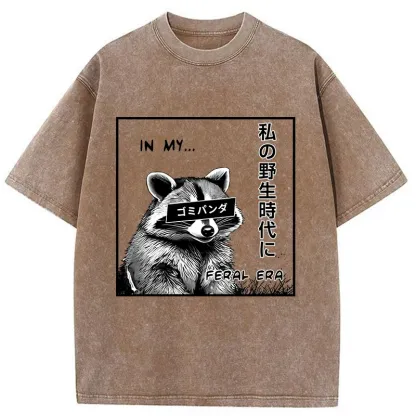Magmoo Japanese Wild Raccoon Washed T-Shirt