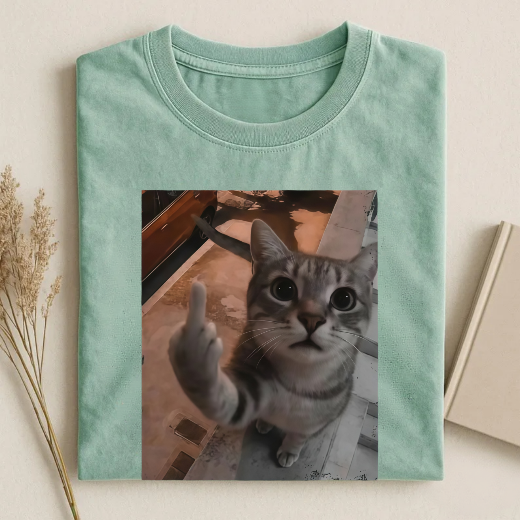 Magmoo Cat's Unapologetic Vintage Salute T-shirt