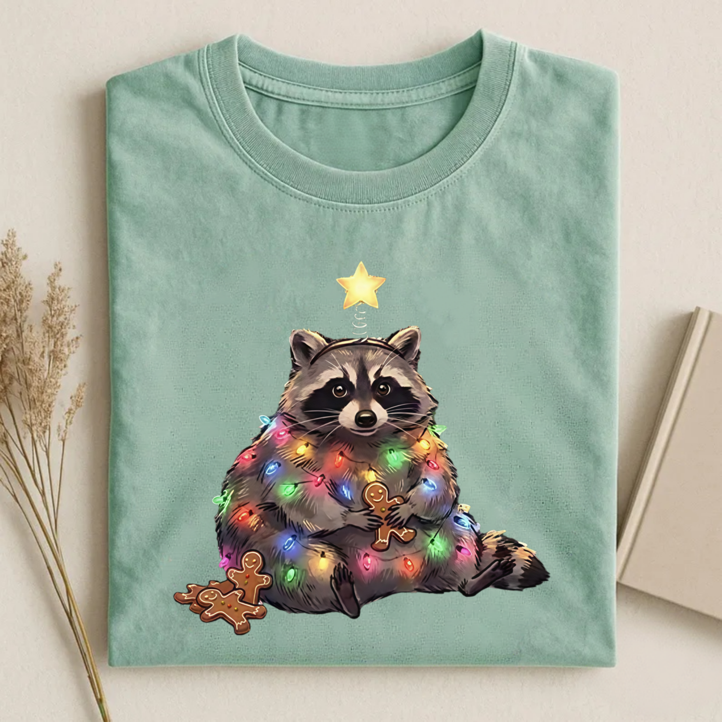 Magmoo Christmas Raccoon Funny Meme T-shirt