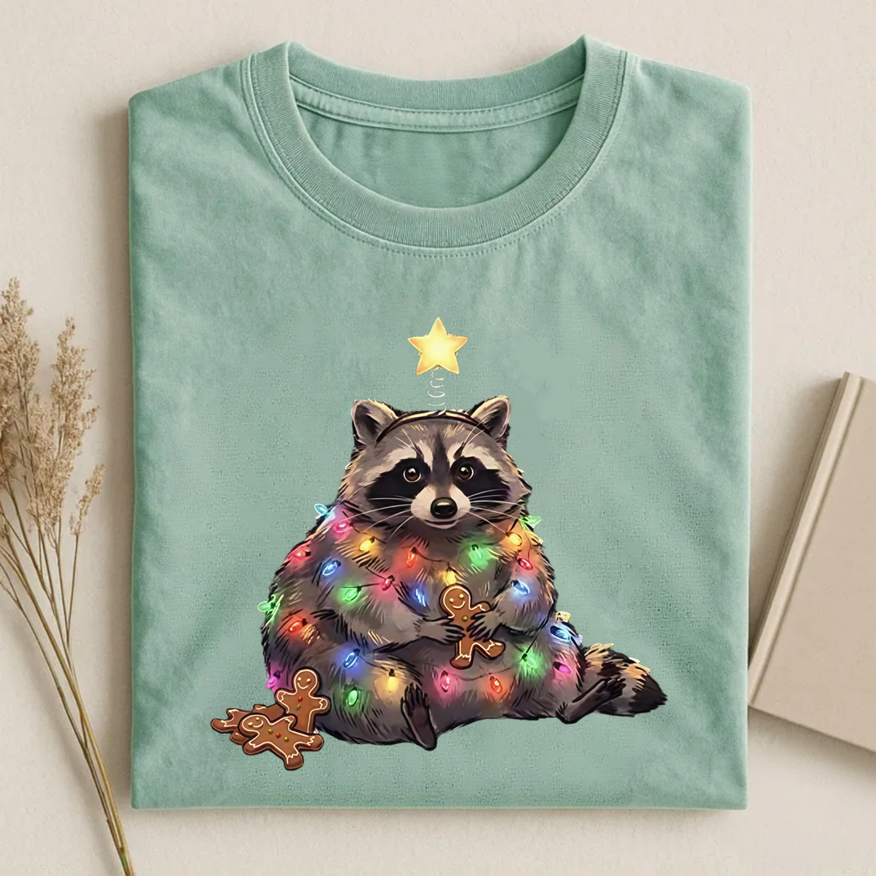 Magmoo Christmas Raccoon Funny Meme T-shirt