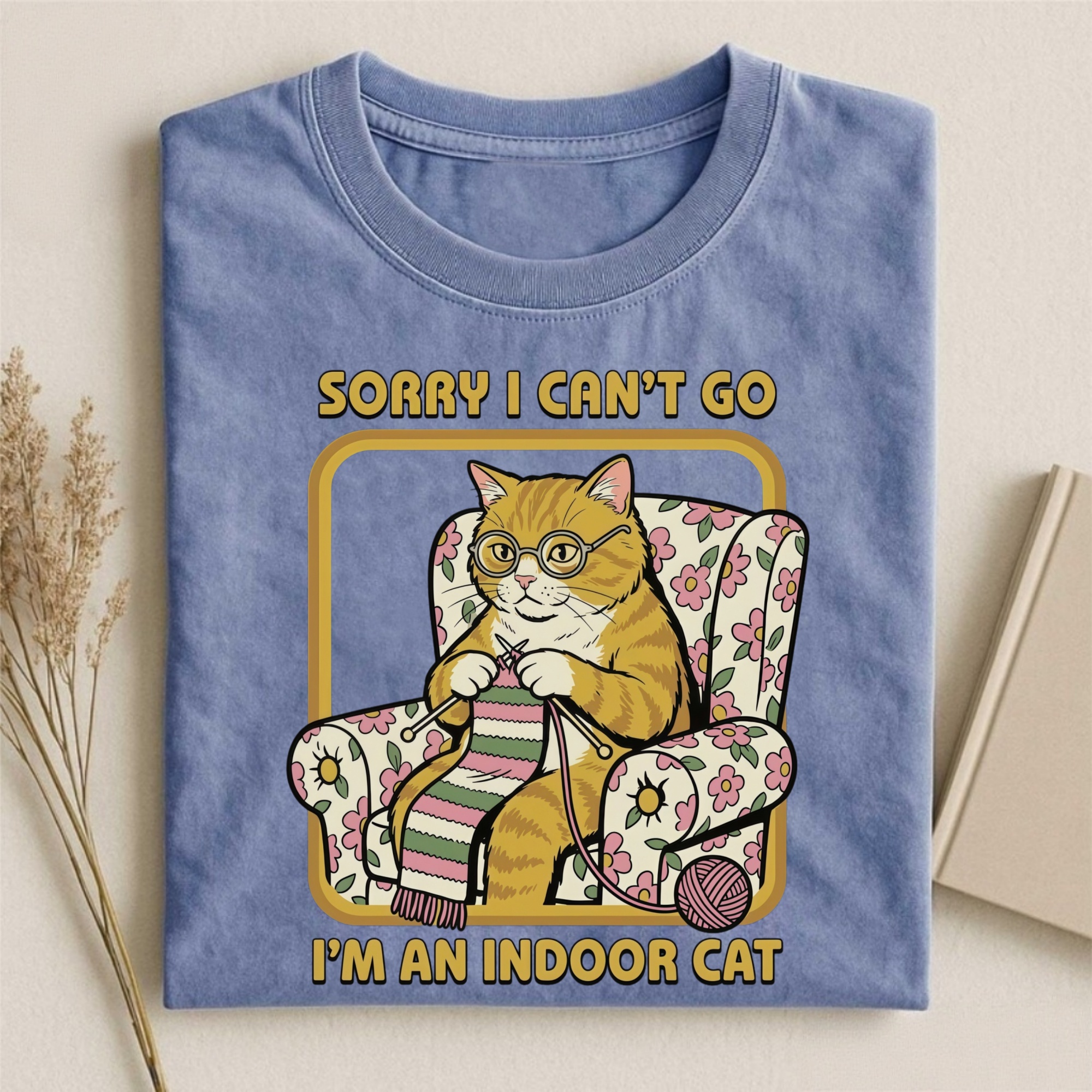 Magmoo Sorry I Can't Go I'm an Indoor Cat T-shirt