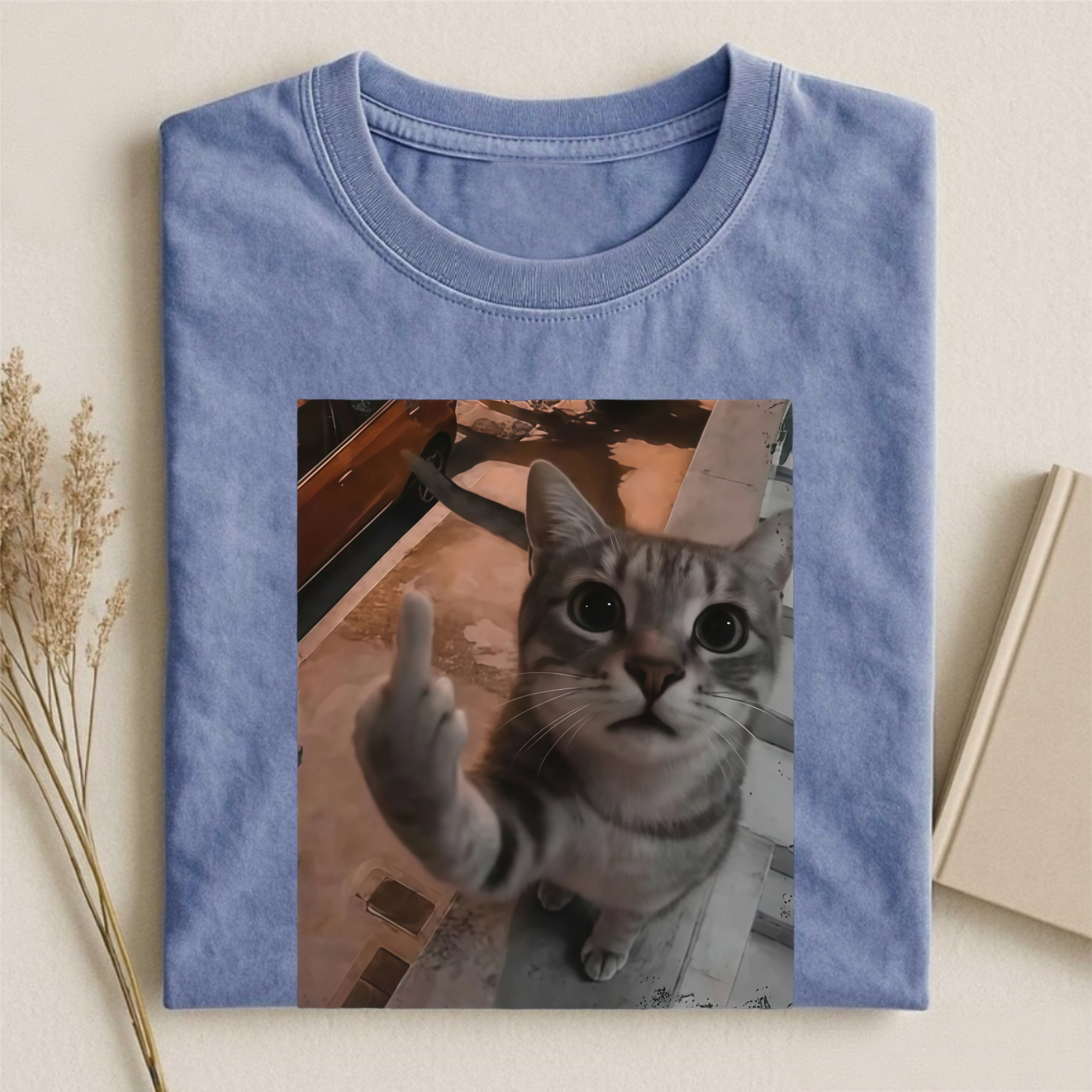 Magmoo Cat's Unapologetic Vintage Salute T-shirt