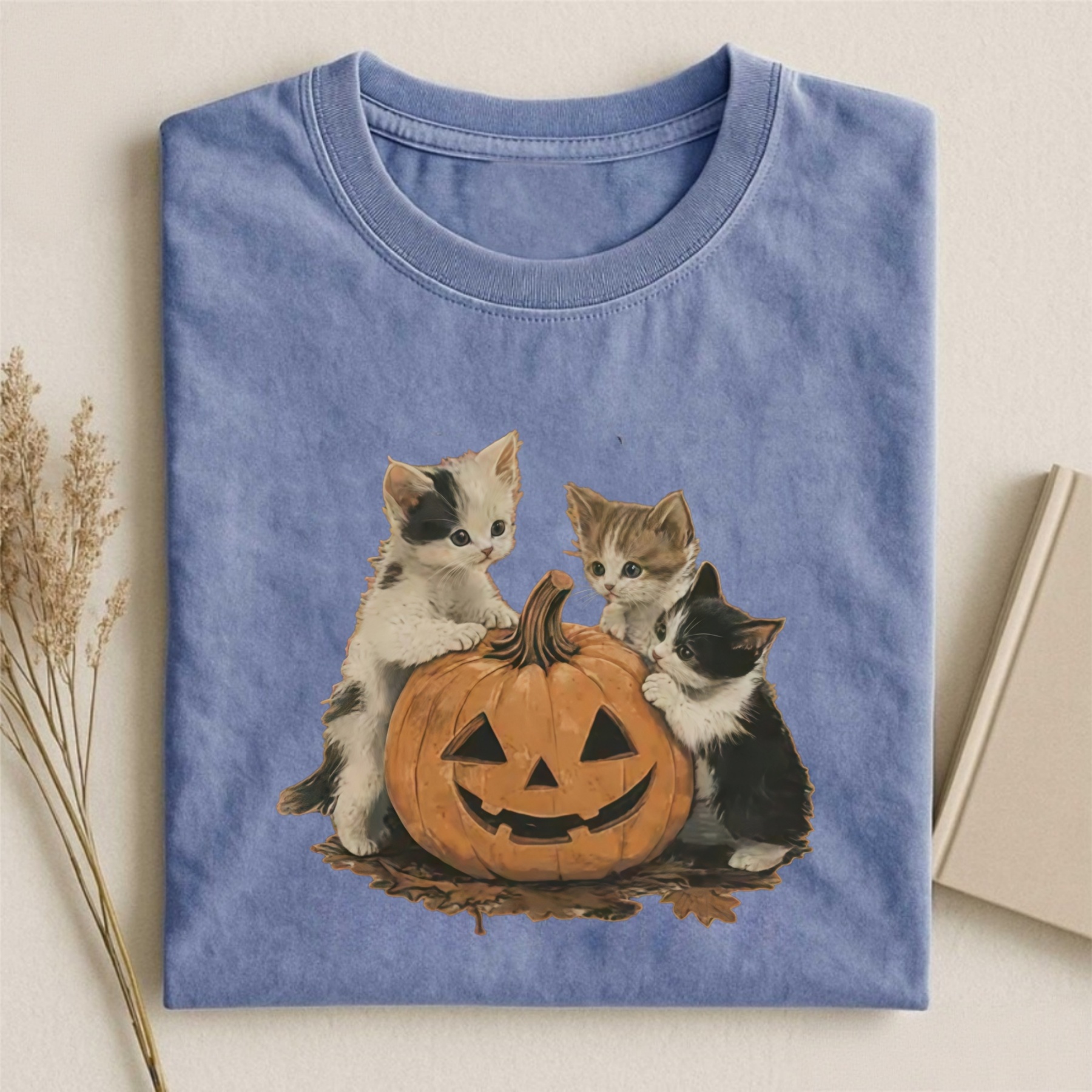 Magmoo Vintage 90s Cat Halloween T-shirt